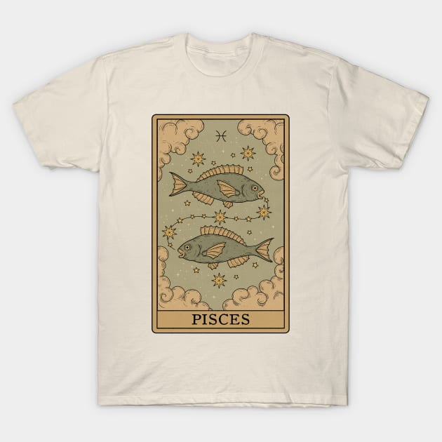 Pisces Card T-Shirt by thiagocorrea